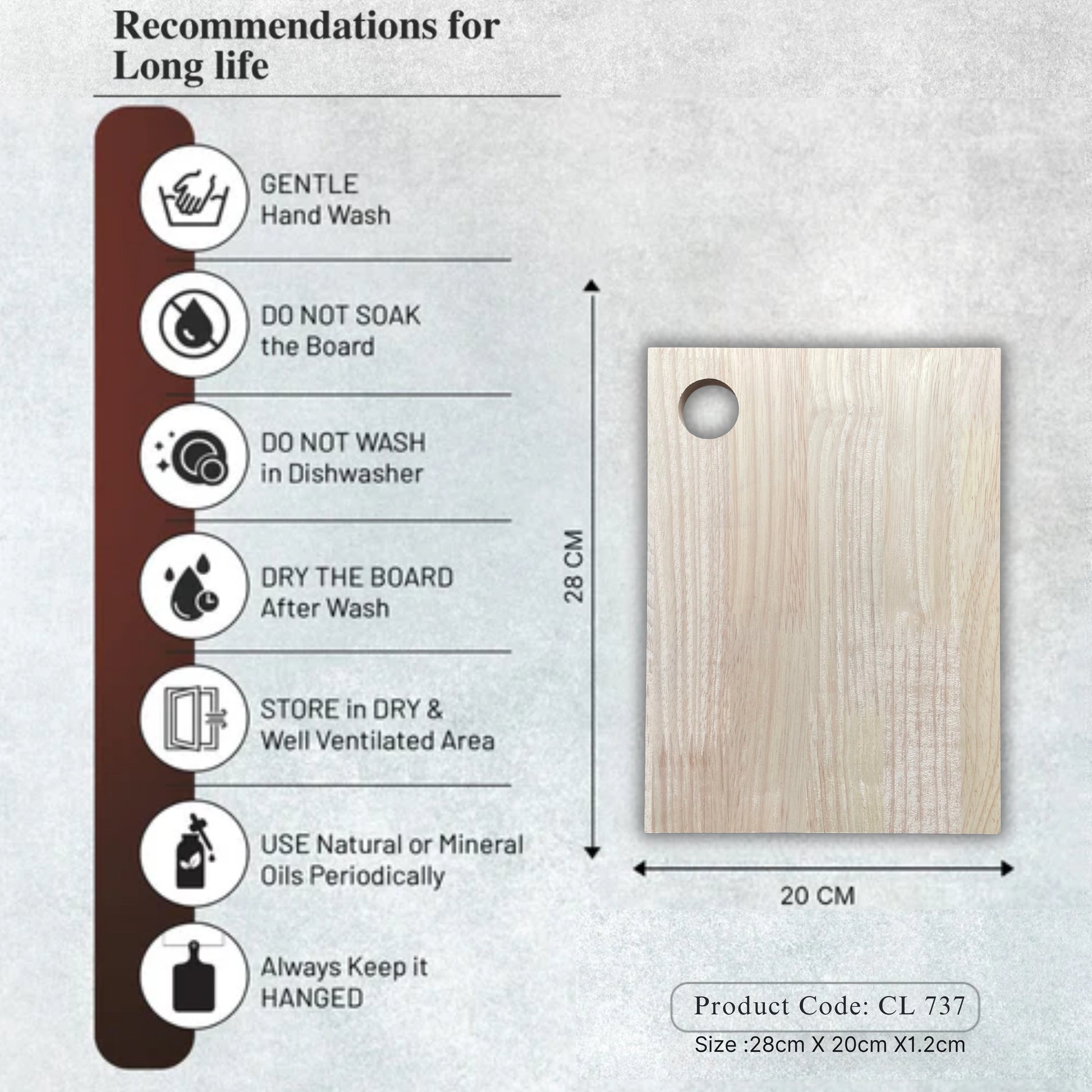 Broad Rectangle Cutting Board